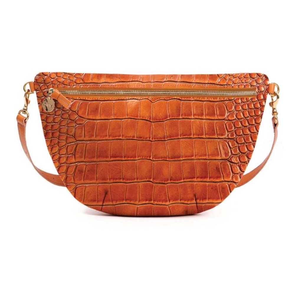 Clare V-Grande Fanny in Cuoio Autumn Croco-NWT